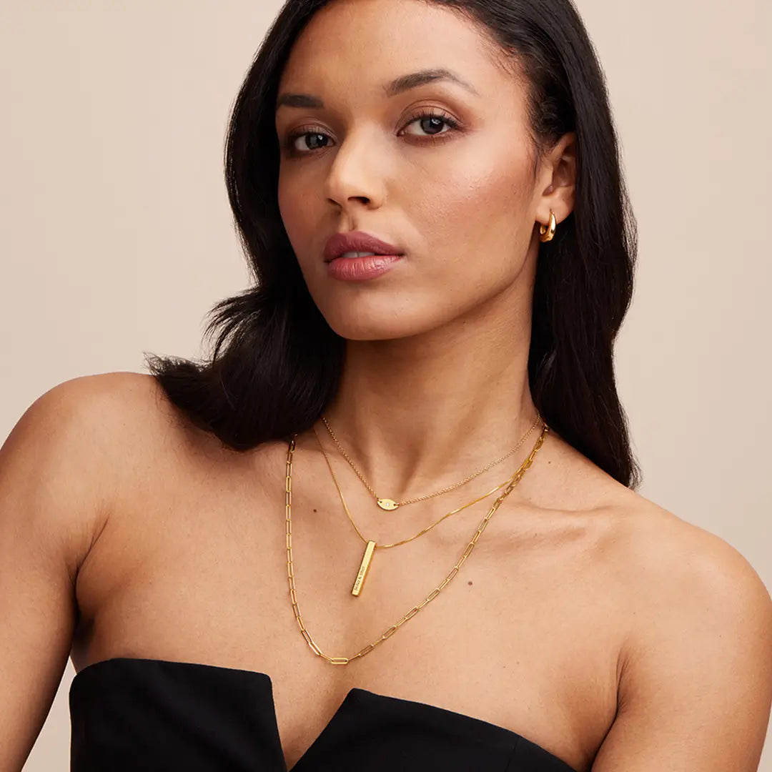 Collier Personnalisé Barre 3D