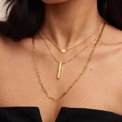 Collier Personnalisé Barre 3D