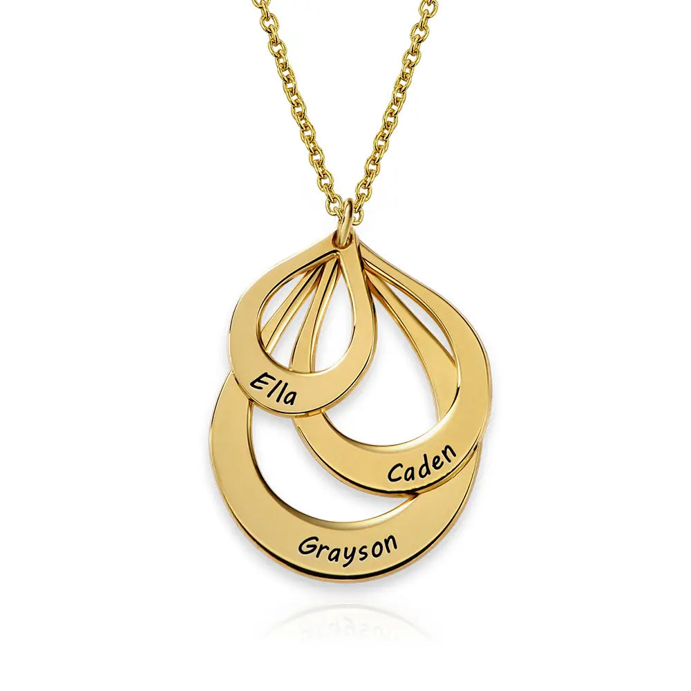 Personalized Drop Necklace with Multiple Names