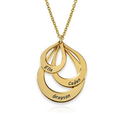 Personalized Drop Necklace with Multiple Names