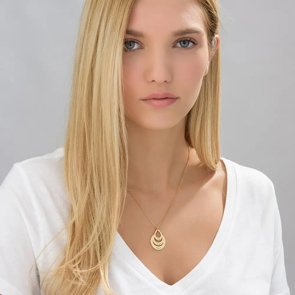 Personalized Drop Necklace with Multiple Names