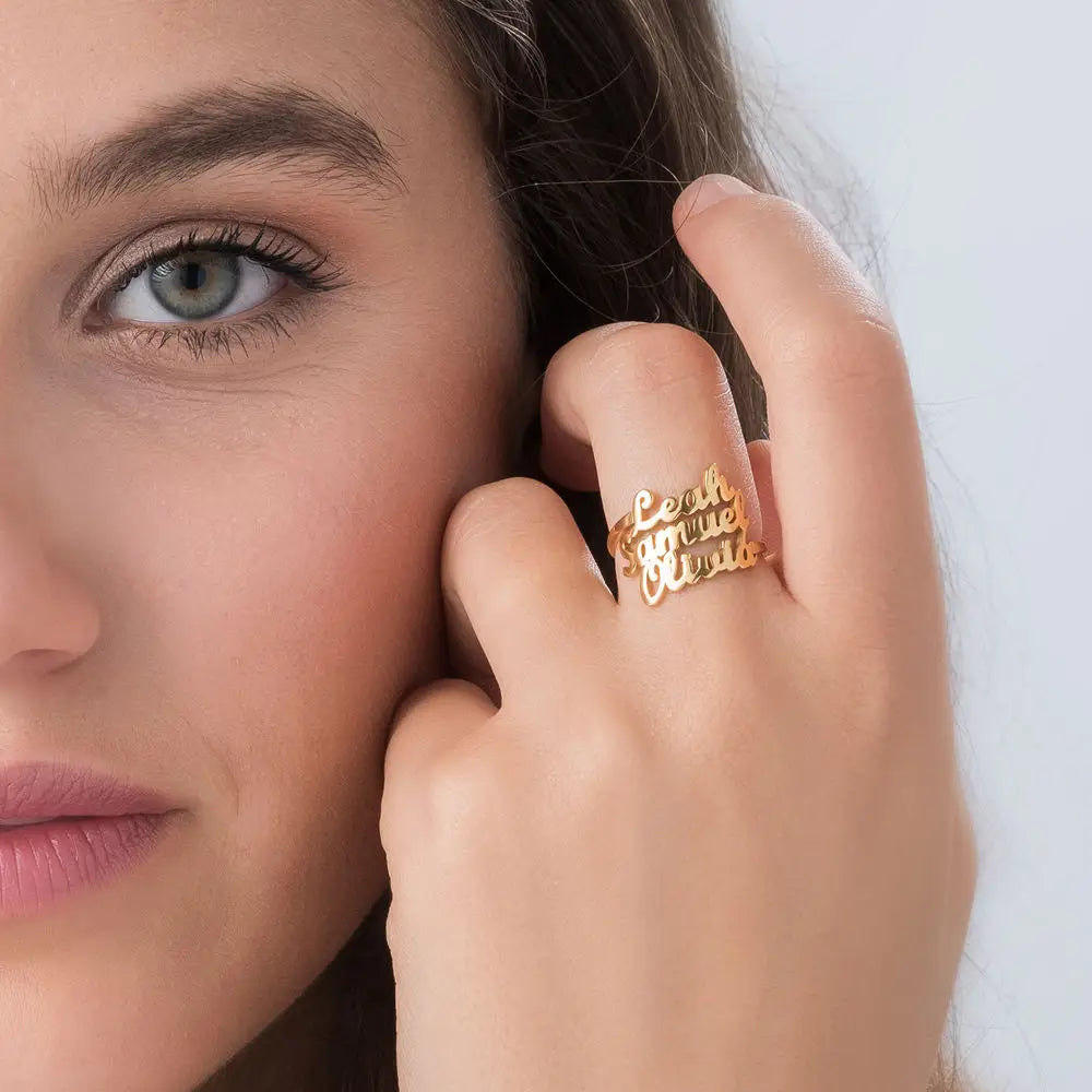 Personalized Ring with Three Names